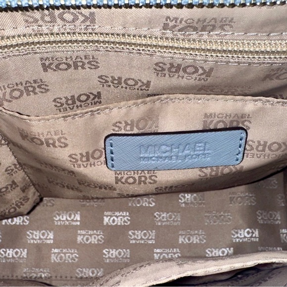 Michael Kors Saffiano Leather Dillon Handbag in Powder Blue - Picture 7 of 10